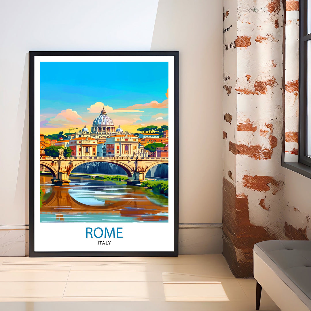 Rome Italy Travel Poster