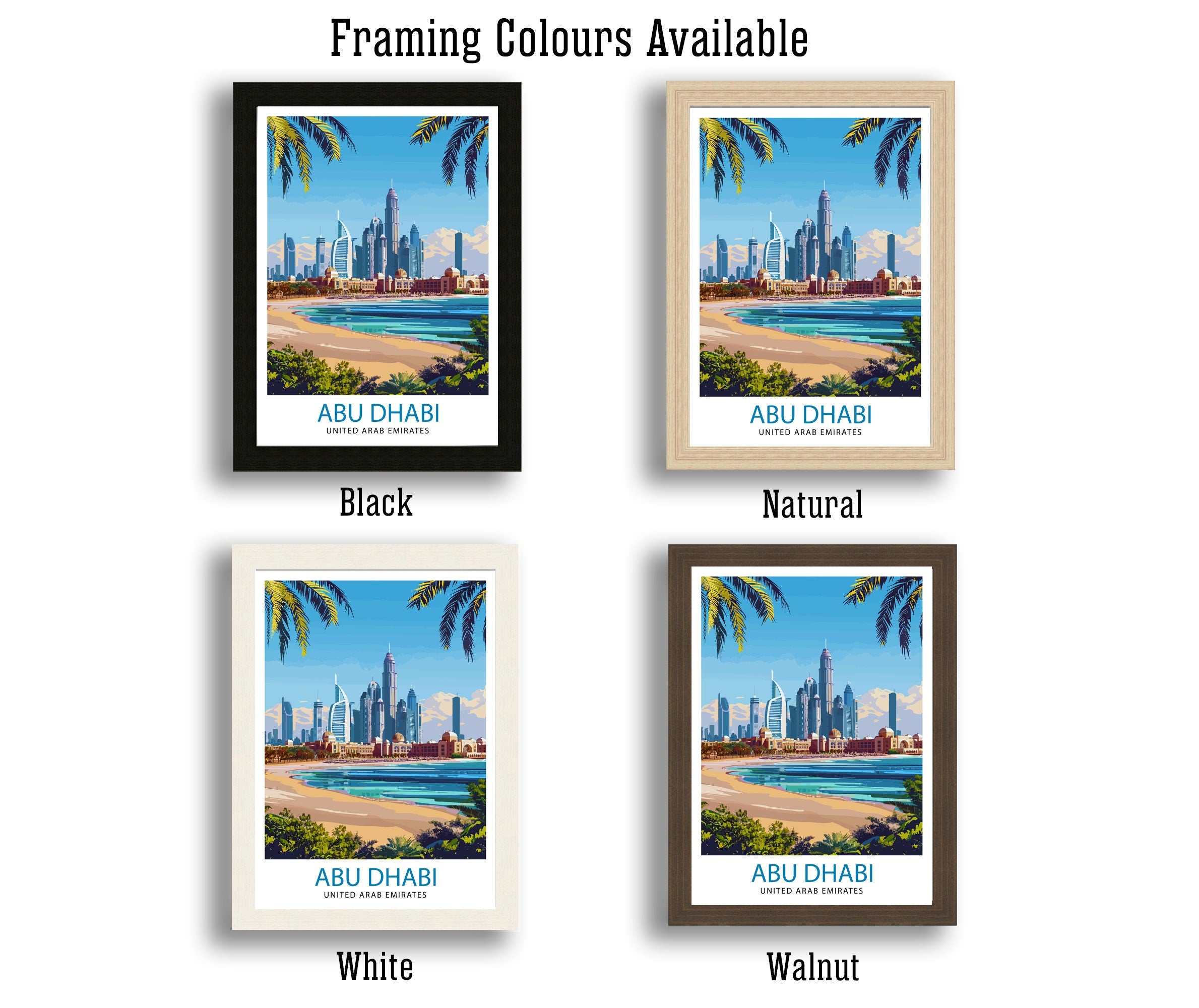 Abu Dhabi UAE Travel Print Wall Decor Wall Art Abu Dhabi Wall Hanging Home Décor Abu Dhabi Gift Art Lovers Middle Eastern Art Lover Gift
