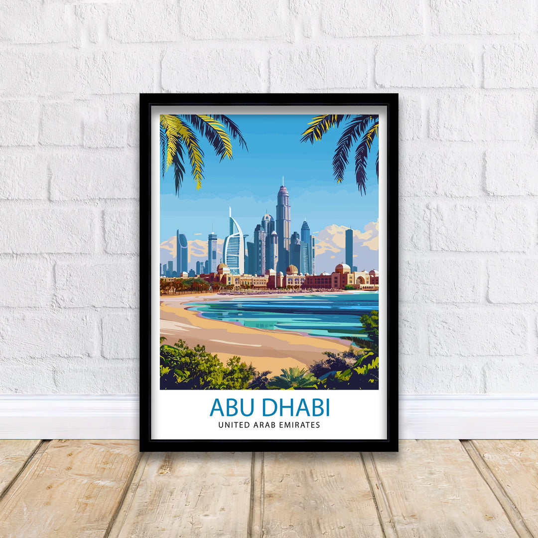 Abu Dhabi UAE Travel Poster