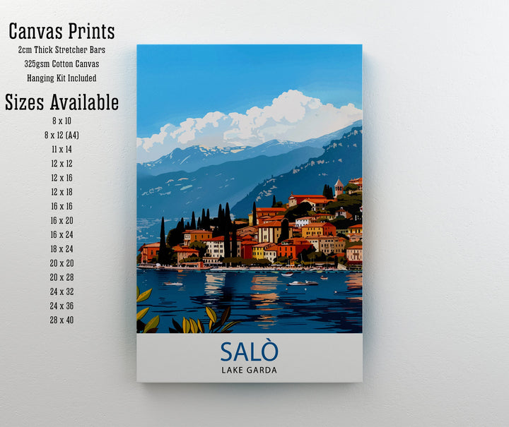 Salo Lake Garda Italy Travel Print Wall Decor Wall Art Lake Garda Wall Hanging Home Décor Lake Garda Gift Art Lovers Italy Art Lover