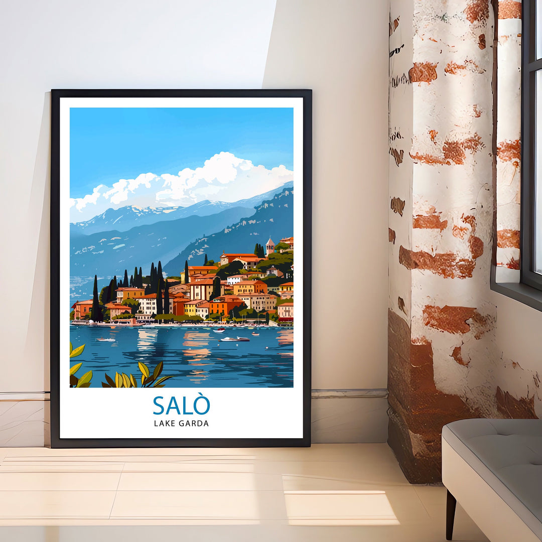 Salo Lake Garda Italy Travel Print Wall Decor Wall Art Lake Garda Wall Hanging Home Décor Lake Garda Gift Art Lovers Italy Art Lover