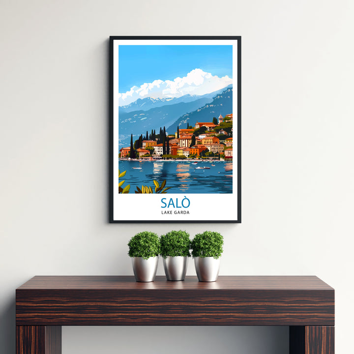 Salo Lake Garda Italy Travel Poster