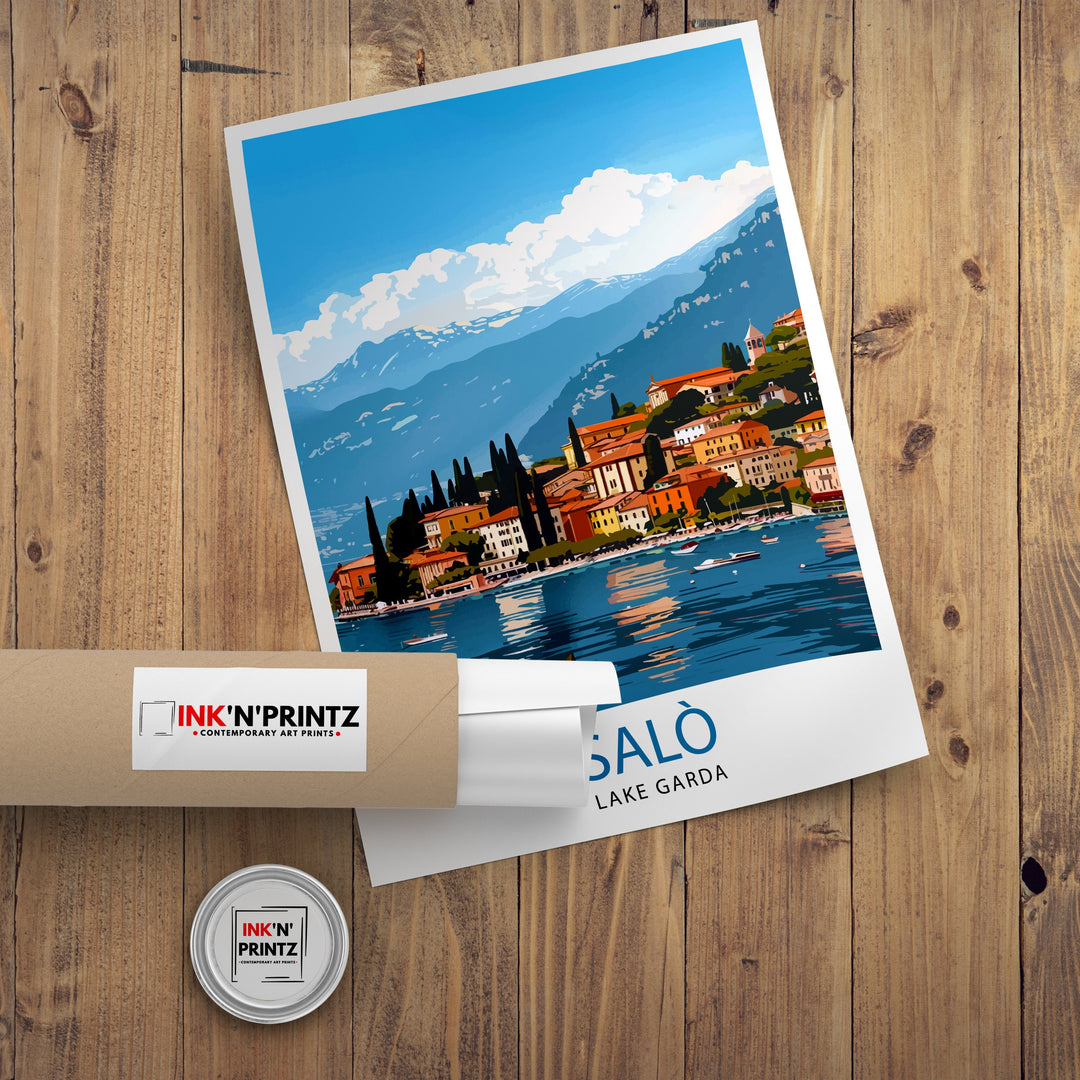 Salo Lake Garda Italy Travel Print Wall Decor Wall Art Lake Garda Wall Hanging Home Décor Lake Garda Gift Art Lovers Italy Art Lover