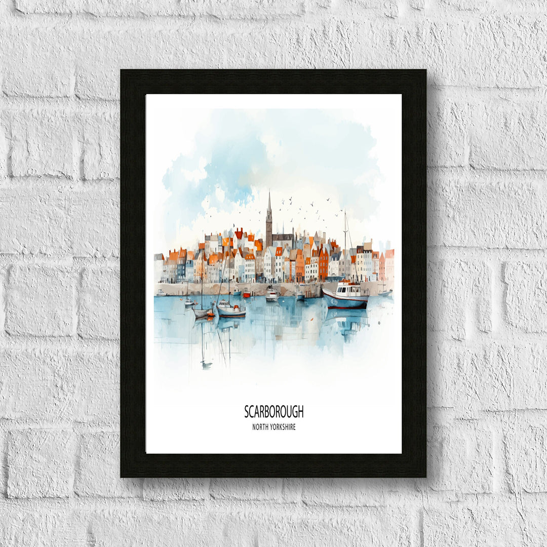 Scarborough Skyline Print Wall Decor Wall Art Scarborough Wall Hanging Home Décor Scarborough Gift Art Lovers UK Skyline Art Lover