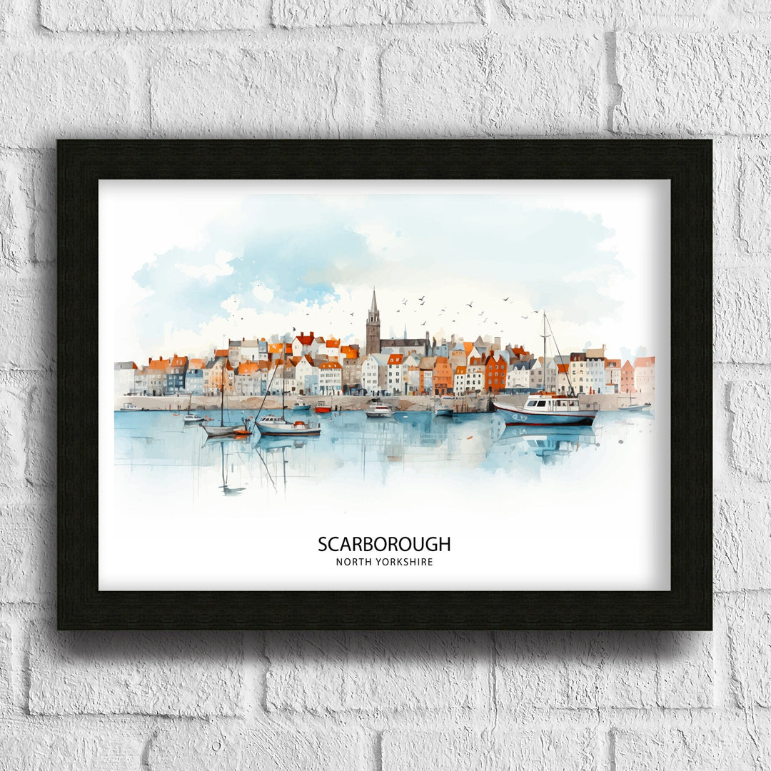 Scarborough Skyline Print Wall Decor Wall Art Scarborough Wall Hanging Home Décor Scarborough Gift Art Lovers UK Skyline Art Lover