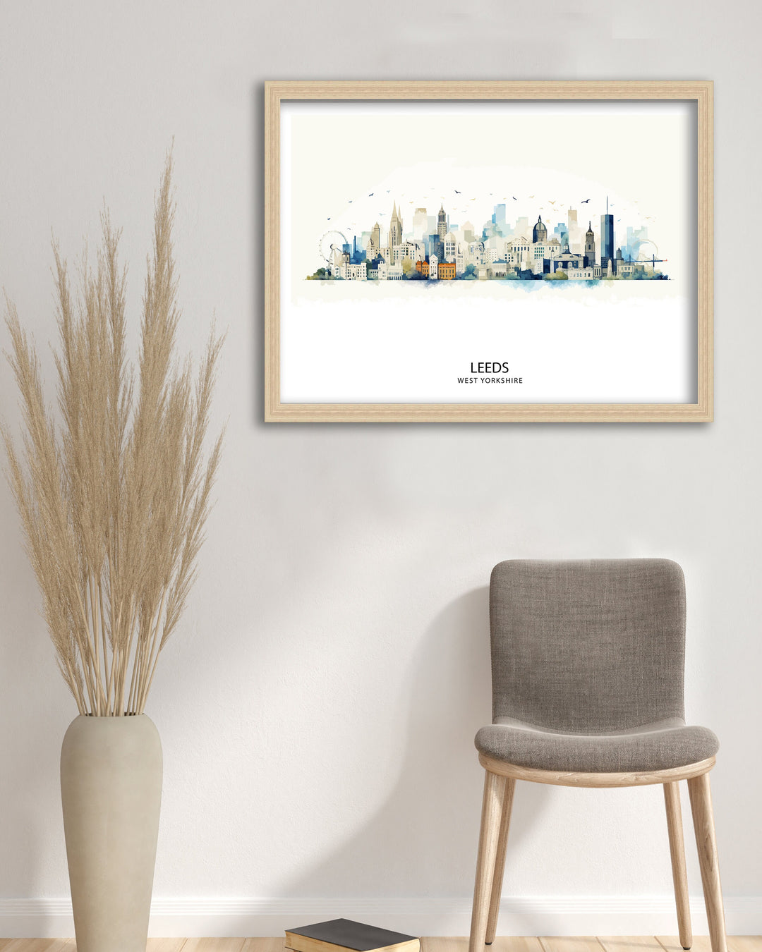 Leeds Skyline Print Wall Decor Wall Art Leeds Wall Hanging Home Décor Leeds Gift Art Lovers UK Skyline Art Lover Gift Print Art