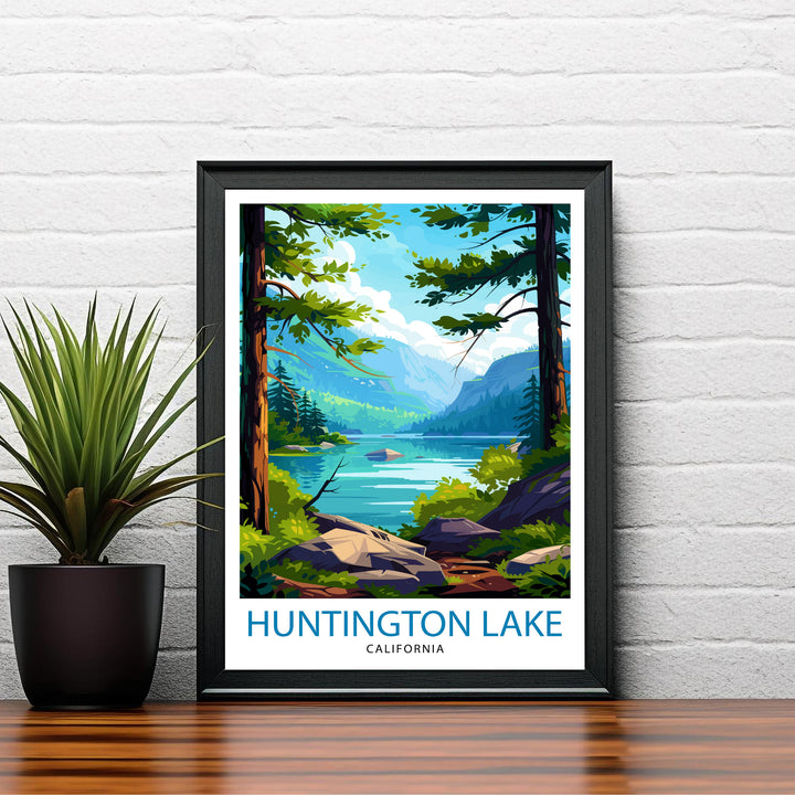 Huntington Lake California Travel Print Wall Decor Wall Art Huntington Lake Wall Hanging Home Décor Huntington Lake Gift Art Lovers