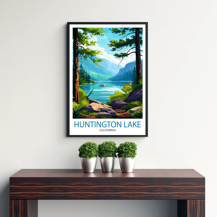 Huntington Lake California Travel Print Wall Decor Wall Art Huntington Lake Wall Hanging Home Décor Huntington Lake Gift Art Lovers