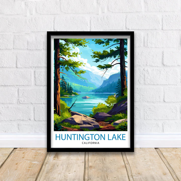 Huntington Lake California Travel Print Wall Decor Wall Art Huntington Lake Wall Hanging Home Décor Huntington Lake Gift Art Lovers