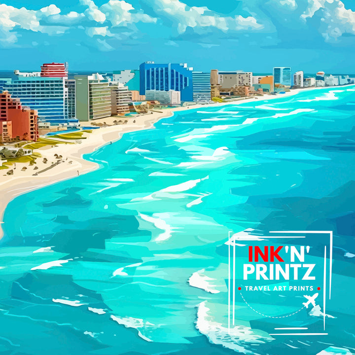 Cancun Mexico Travel Poster