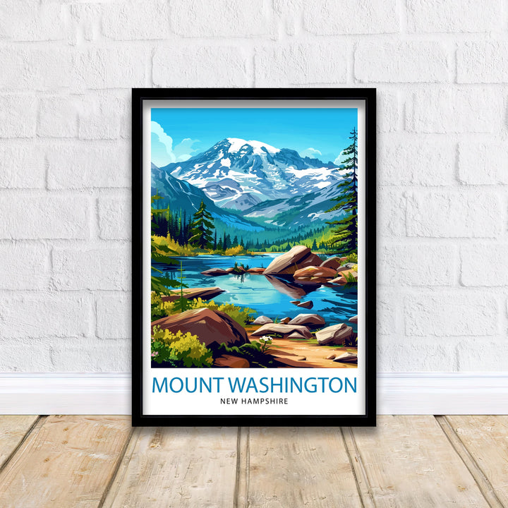 Mount Washington New Hampshire Travel Poster