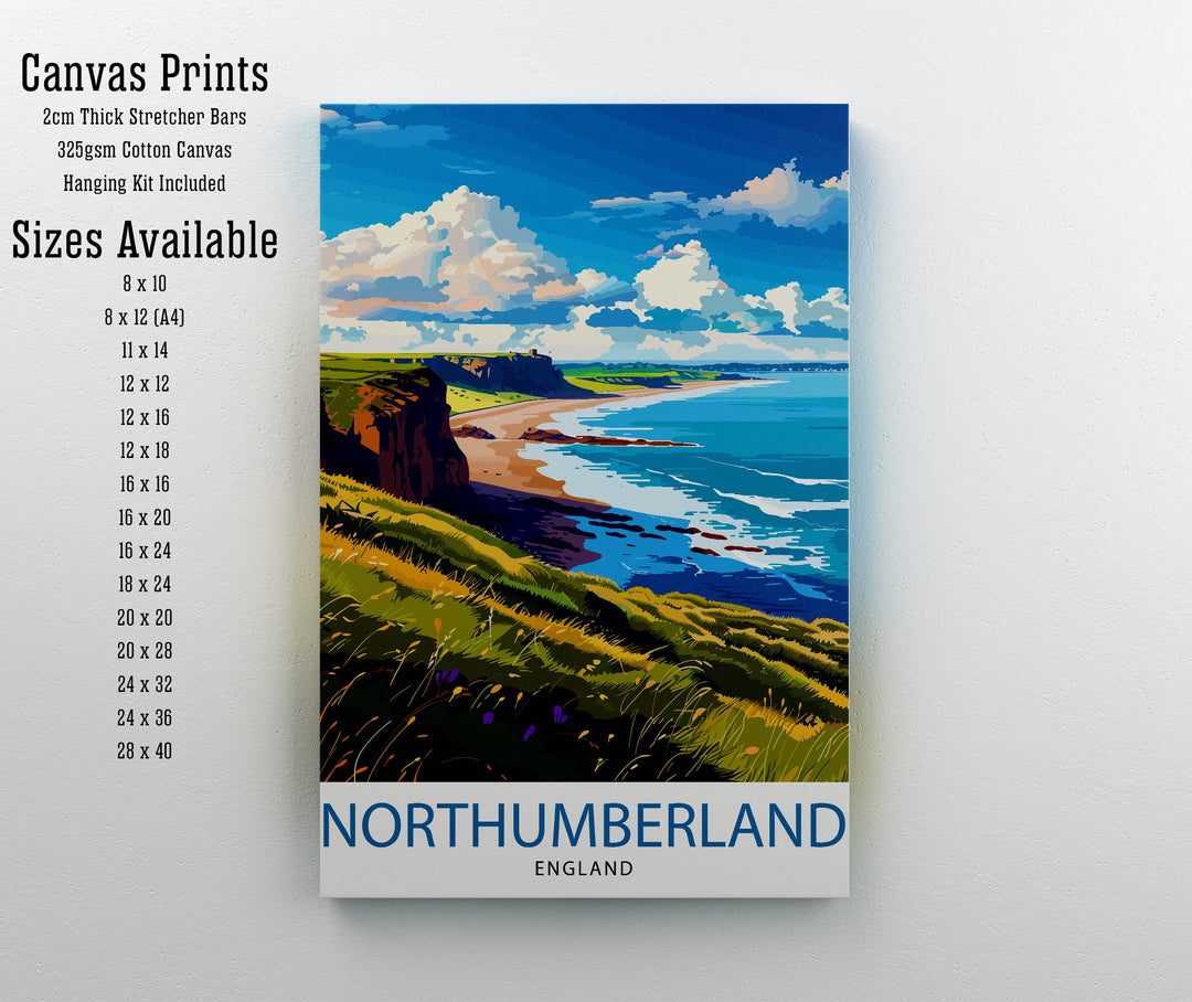 Northumberland England Travel Poster