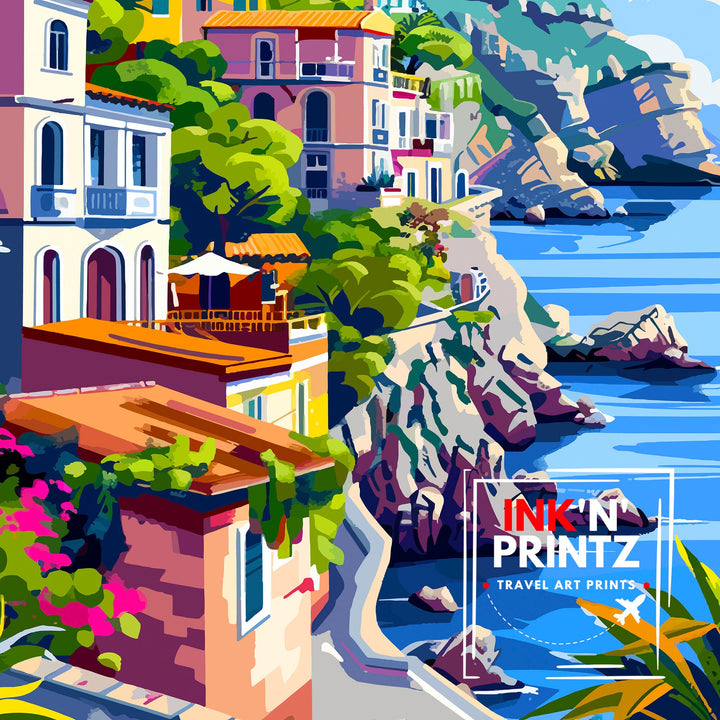 Taormina Sicily Travel Print Wall Decor Wall Art Taormina Wall Hanging Home Décor Taormina Gift Art Lovers Italian Art Lover Gift Print Art