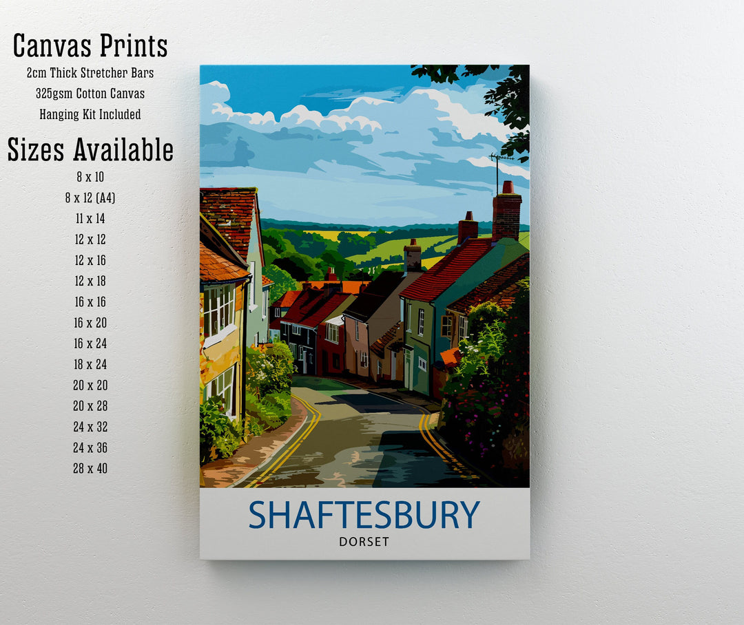 Shaftesbury Dorset Travel Print Wall Decor Wall Art Shaftesbury Wall Hanging Home Décor Shaftesbury Gift Art Lovers British Art Lover