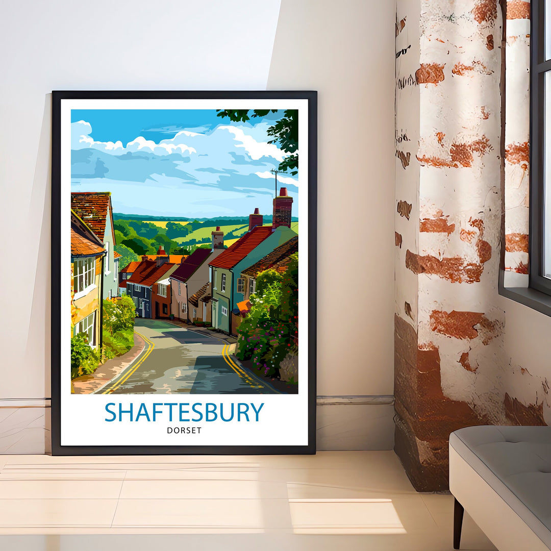 Shaftesbury Dorset Travel Print Wall Decor Wall Art Shaftesbury Wall Hanging Home Décor Shaftesbury Gift Art Lovers British Art Lover