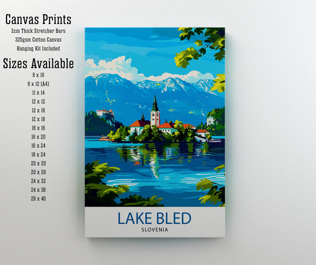 Lake Bled Slovenia Travel Print Wall Decor Wall Art Lake Bled Wall Hanging Home Décor Lake Bled Gift Art Lovers Slovenia Art Lover Gift