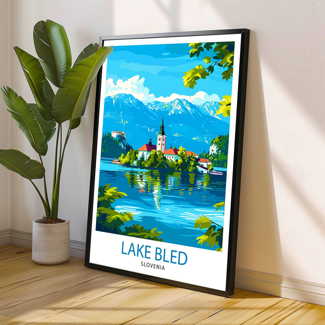 Lake Bled Slovenia Travel Poster