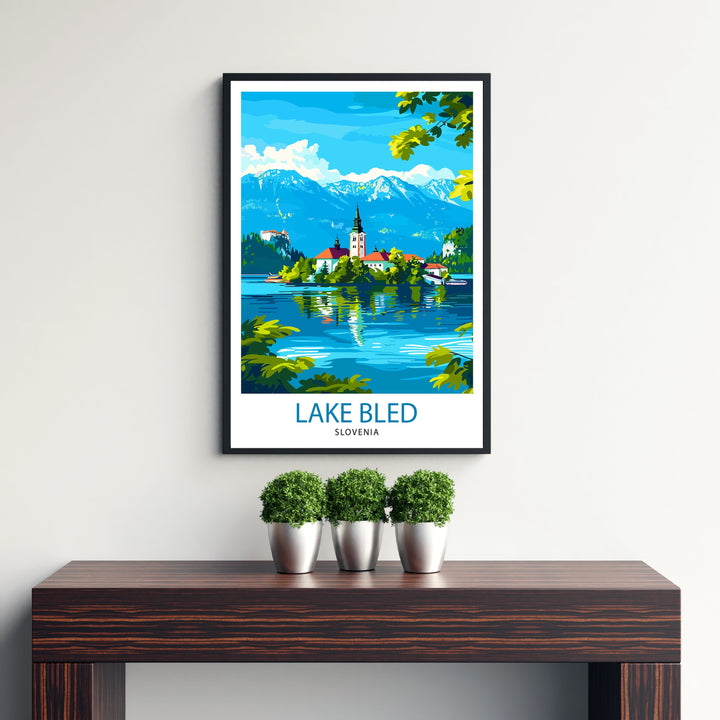 Lake Bled Slovenia Travel Poster