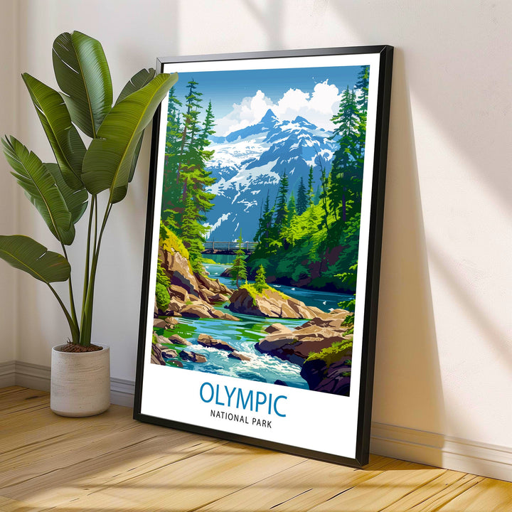 Olympic National Park Washington Travel Poster