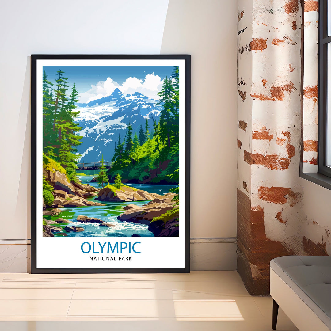 Olympic National Park Washington Travel Print Wall Decor Wall Art Olympic National Park Wall Hanging Home Décor Olympic Park Gift Art Lovers