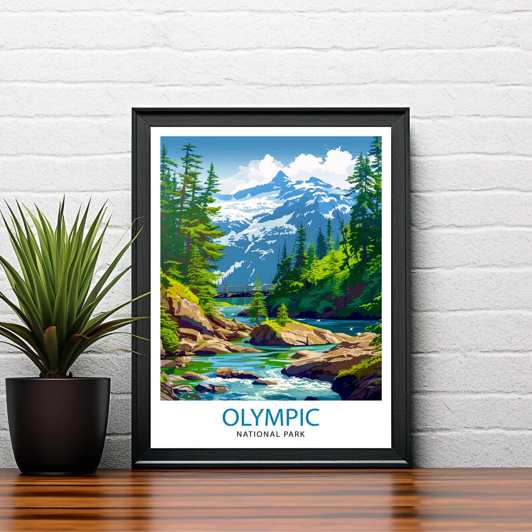 Olympic National Park Washington Travel Poster