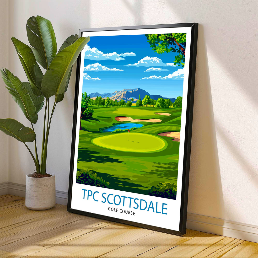 TPC Scottsdale Golf Course Arizona Travel Poster