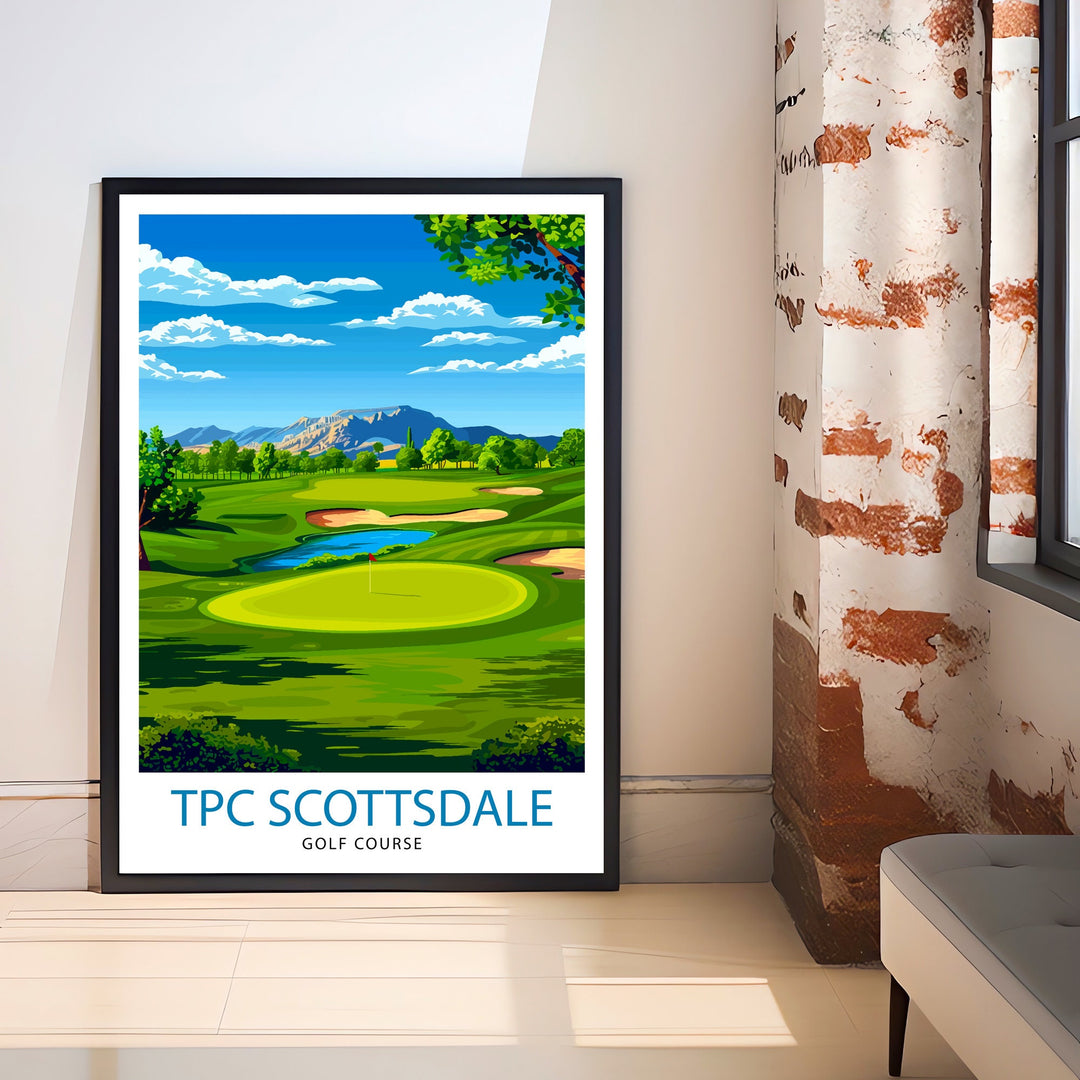 TPC Scottsdale Golf Course Arizona Travel Print Wall Decor Wall Art TPC Scottsdale Wall Hanging Home Decor TPC Scottsdale Gift Art Lovers