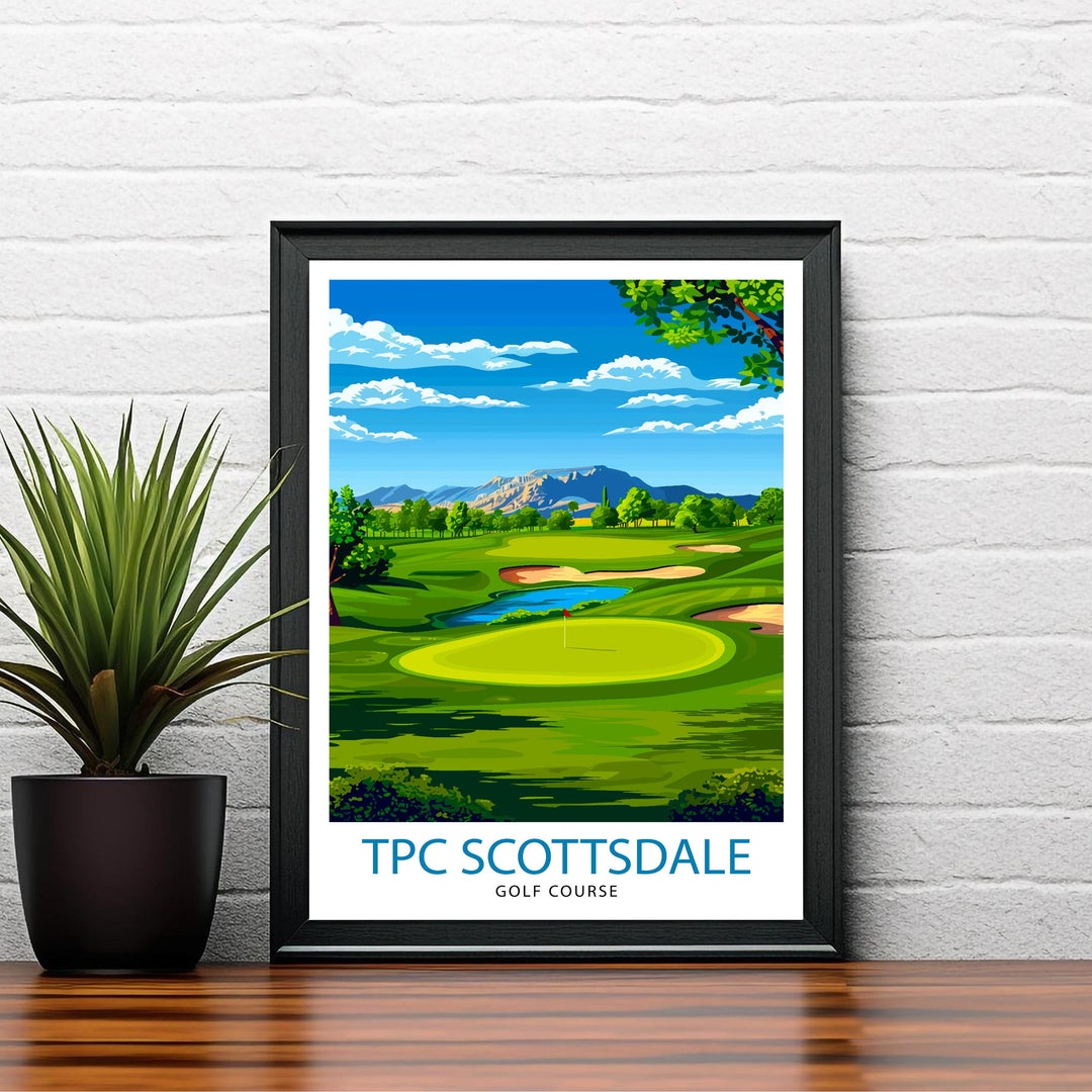 TPC Scottsdale Golf Course Arizona Travel Poster