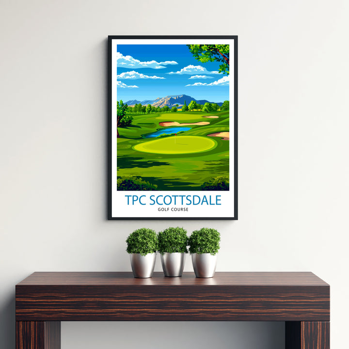 TPC Scottsdale Golf Course Arizona Travel Poster