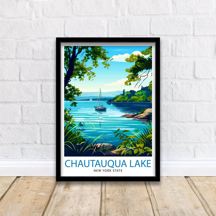 Chautauqua Lake New York Travel Poster