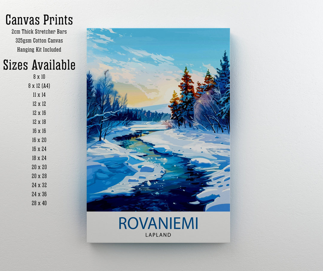 Rovaniemi Lapland Travel Poster