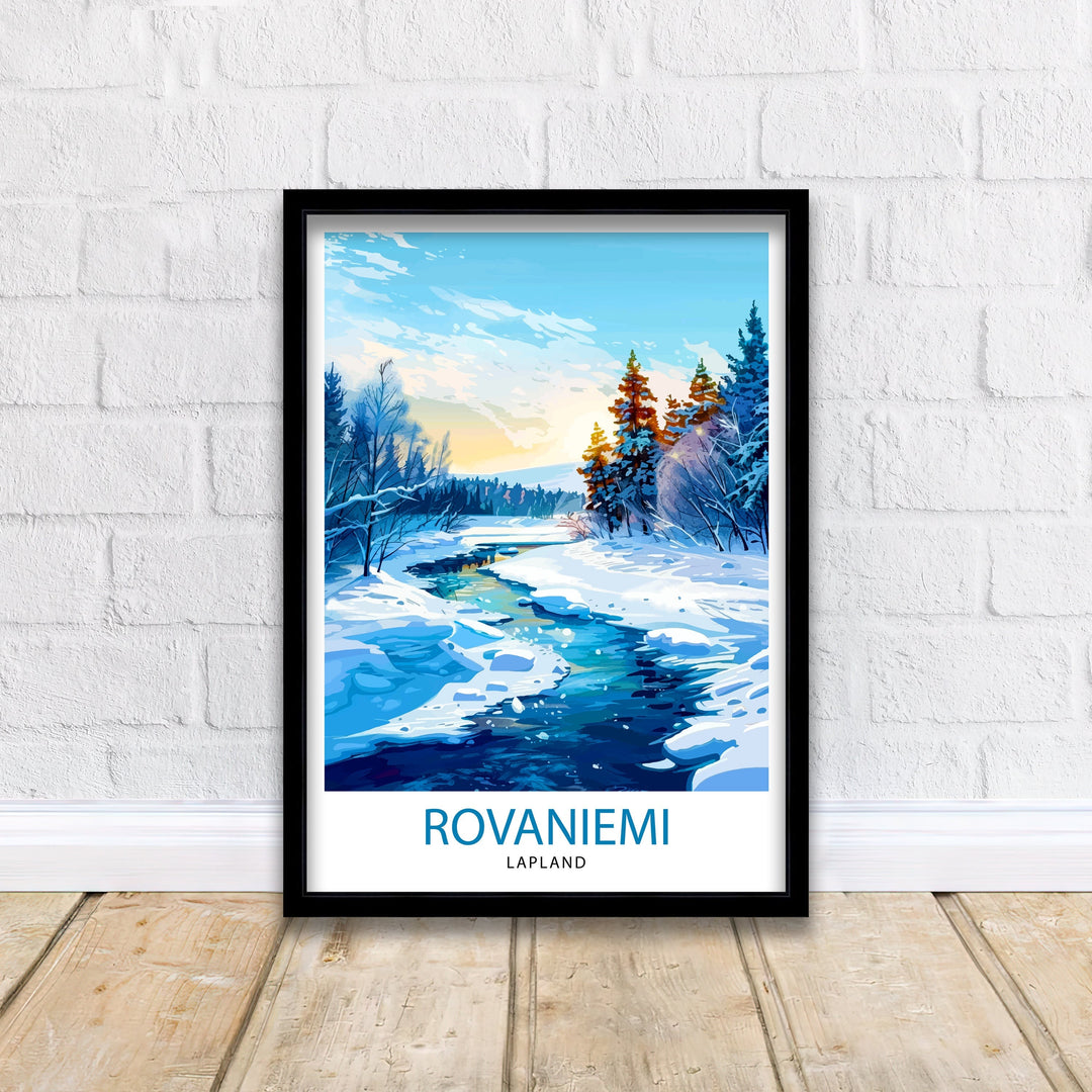 Rovaniemi Lapland Travel Poster