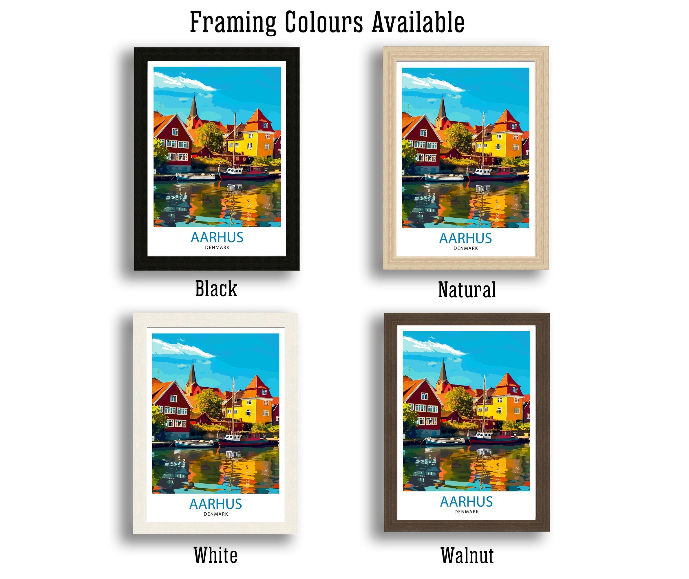Aarhus Denmark Travel Print Wall Decor Wall Art Aarhus Wall Hanging Home Décor Aarhus Gift Art Lovers Danish Art Lover Gift Print Art