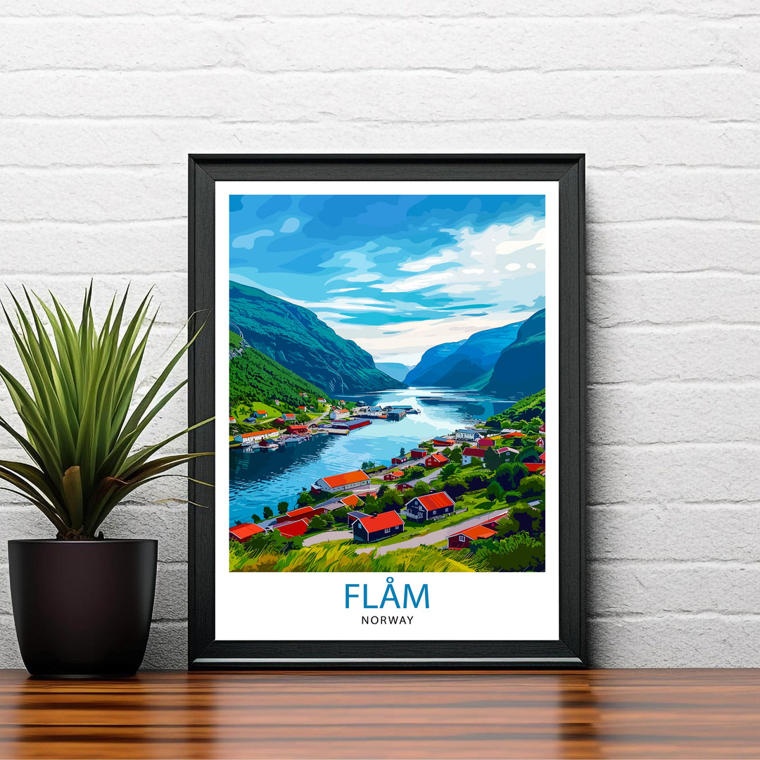 Flam Norway Travel Print Wall Decor Wall Art Flam Wall Hanging Home Décor Flam Gift Art Lovers Norwegian Art Lover Gift Print Art