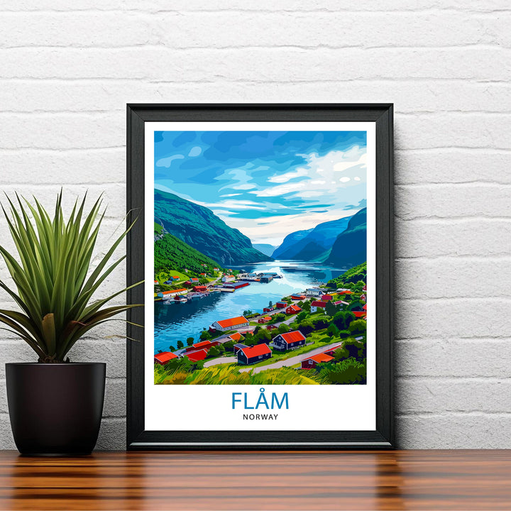 Flam Norway Travel Print Wall Decor Wall Art Flam Wall Hanging Home Décor Flam Gift Art Lovers Norwegian Art Lover Gift Print Art