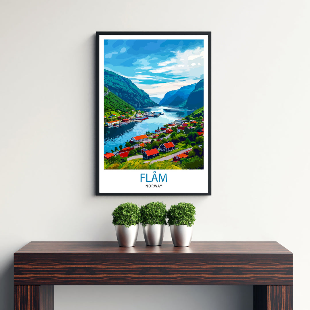 Flam Norway Travel Print Wall Decor Wall Art Flam Wall Hanging Home Décor Flam Gift Art Lovers Norwegian Art Lover Gift Print Art