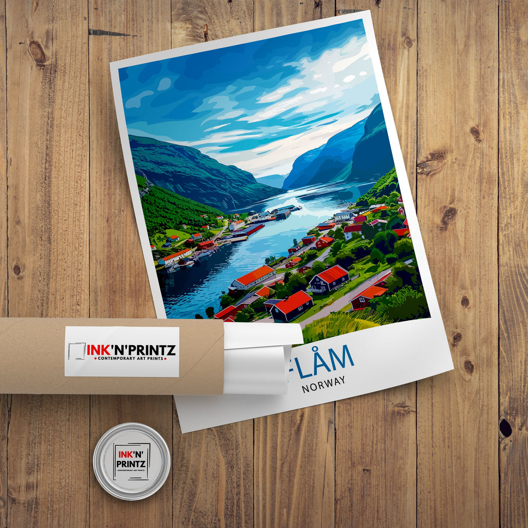 Flam Norway Travel Print Wall Decor Wall Art Flam Wall Hanging Home Décor Flam Gift Art Lovers Norwegian Art Lover Gift Print Art