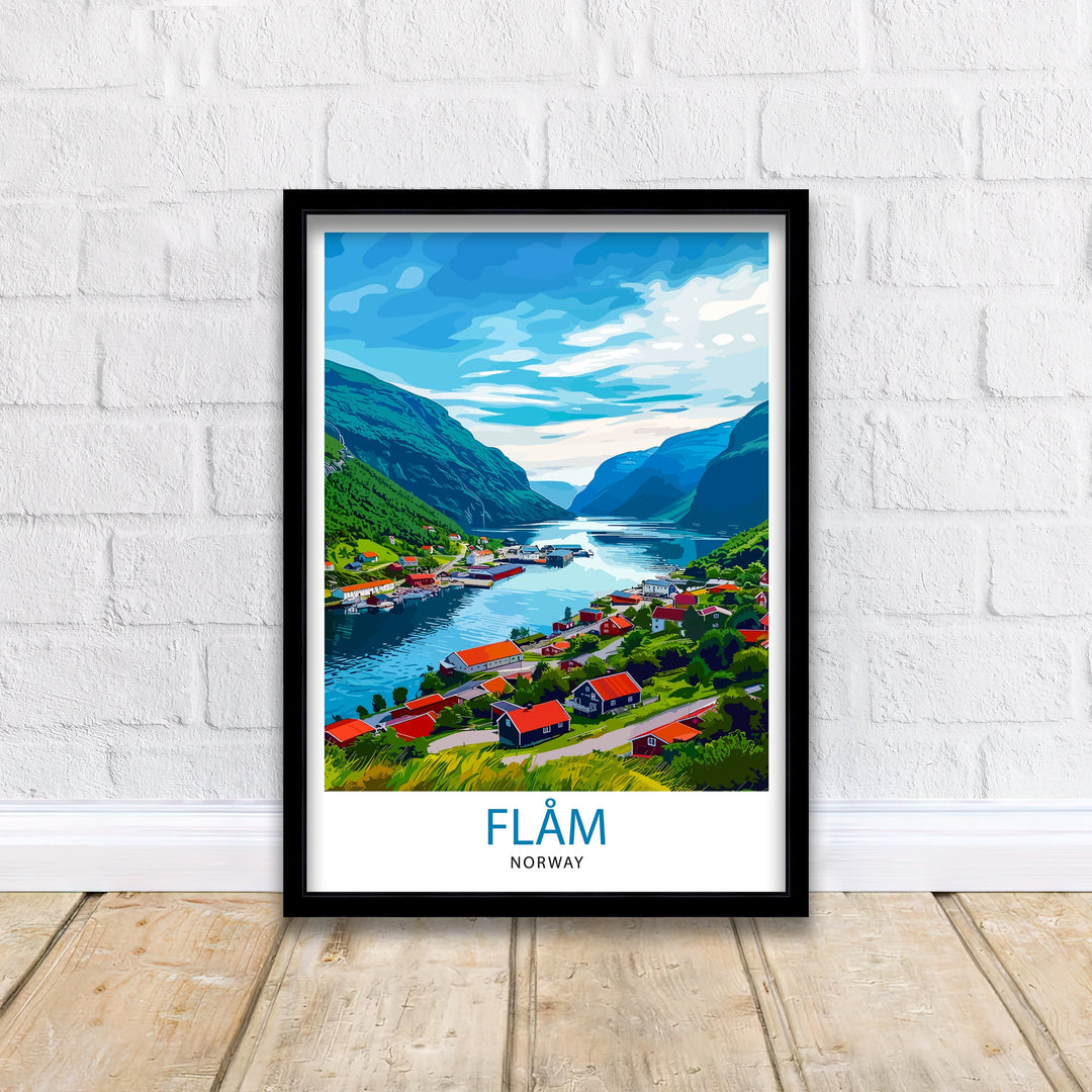 Flam Norway Travel Poster