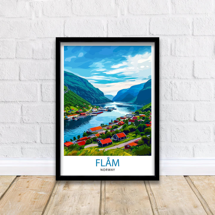 Flam Norway Travel Print Wall Decor Wall Art Flam Wall Hanging Home Décor Flam Gift Art Lovers Norwegian Art Lover Gift Print Art