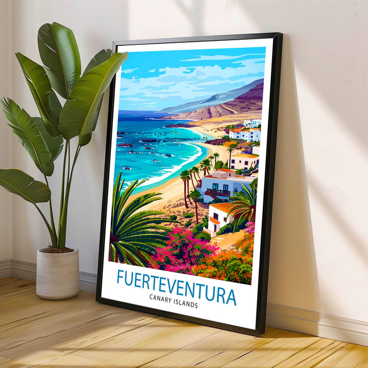 Fuerteventura Travel Print Wall Decor Wall Art Fuerteventura Wall Hanging Home Décor Fuerteventura Gift Art Lovers Canary Islands Art Lover