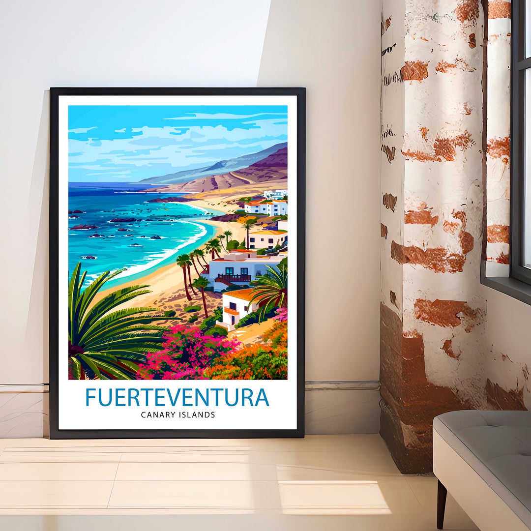 Fuerteventura Travel Print Wall Decor Wall Art Fuerteventura Wall Hanging Home Décor Fuerteventura Gift Art Lovers Canary Islands Art Lover