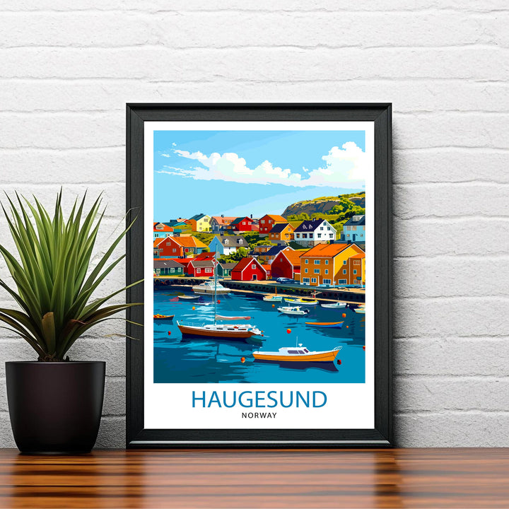 Haugesund Norway Travel Poster