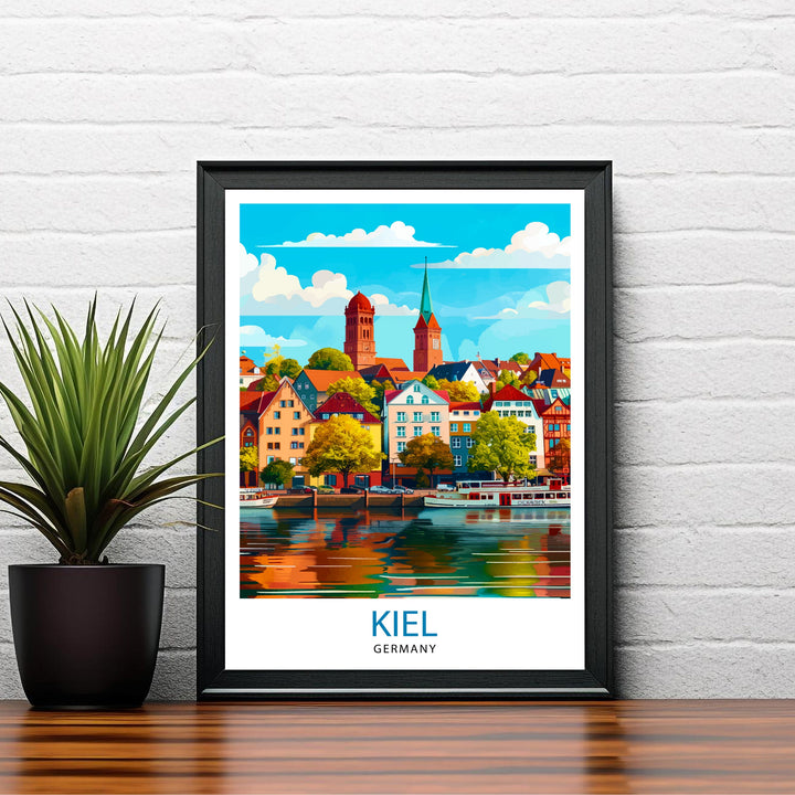 Kiel Germany Travel Print Wall Decor Wall Art Kiel Wall Hanging Home Décor Kiel Gift Art Lovers German Art Lover Gift Print Art