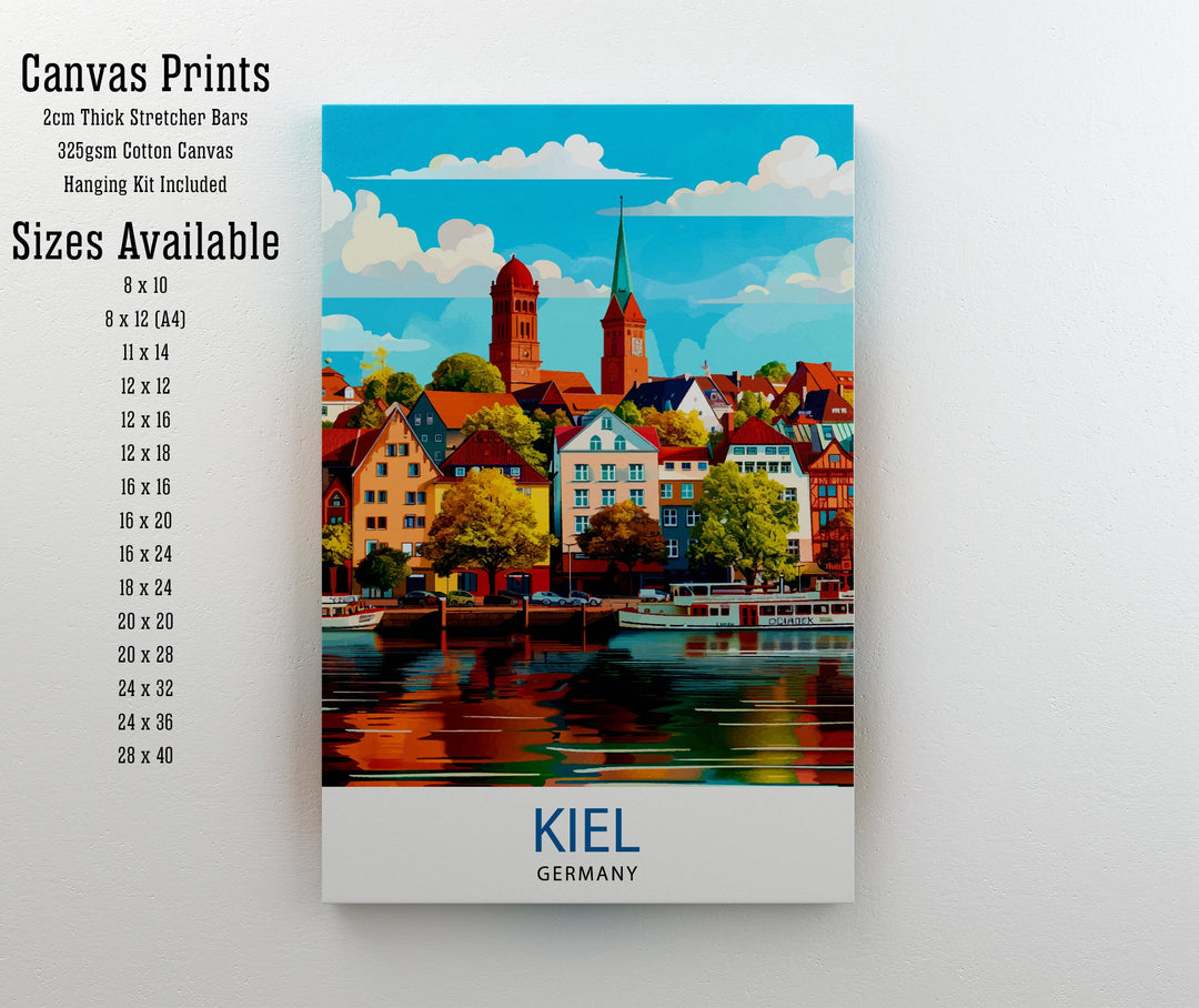 Kiel Germany Travel Print Wall Decor Wall Art Kiel Wall Hanging Home Décor Kiel Gift Art Lovers German Art Lover Gift Print Art