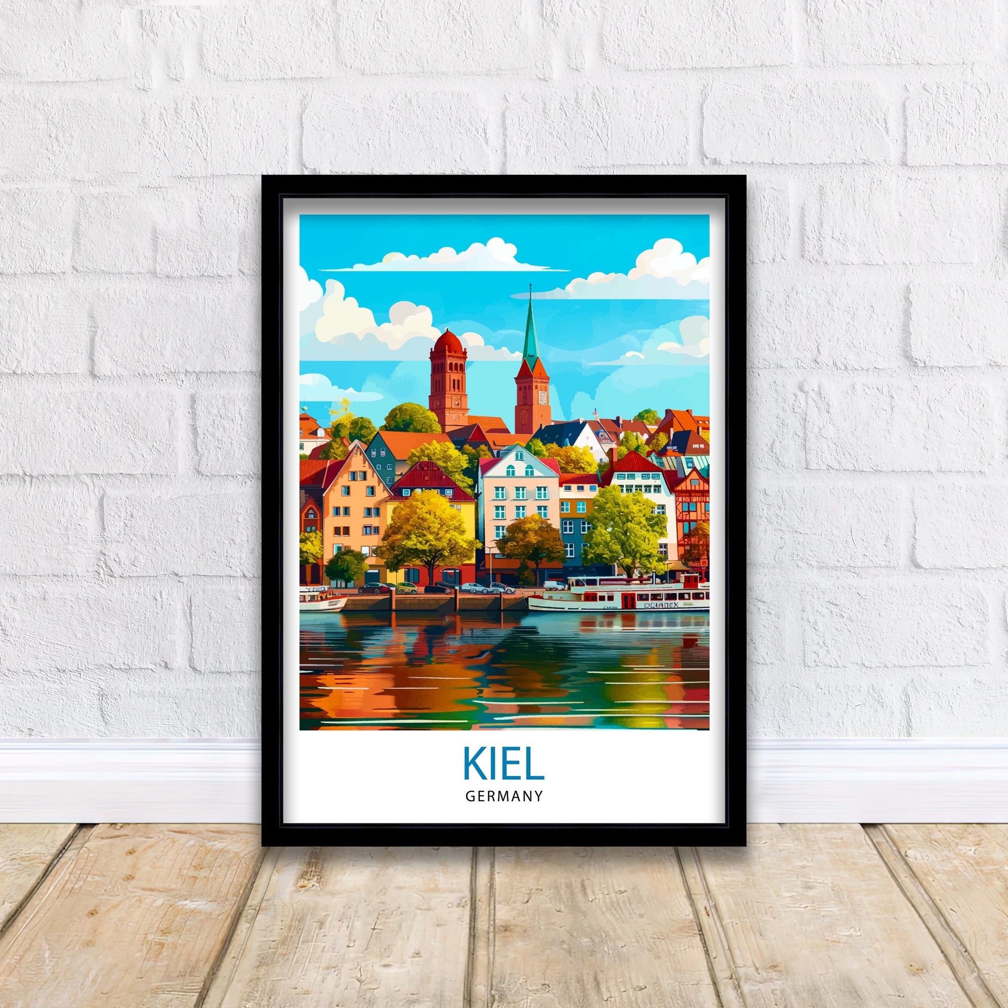 Kiel Germany Travel Print Wall Decor Wall Art Kiel Wall Hanging Home Décor Kiel Gift Art Lovers German Art Lover Gift Print Art