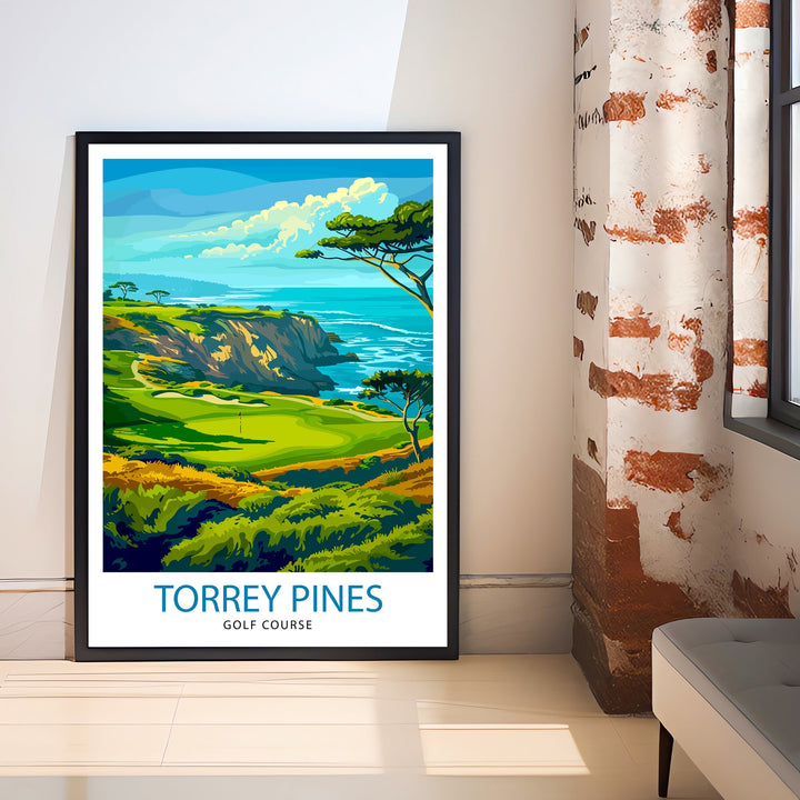 Torrey Pines Golf Course California Travel Print Wall Decor Wall Art Torrey Pines Wall Hanging Home Décor Torrey Pines Gift Art Lovers