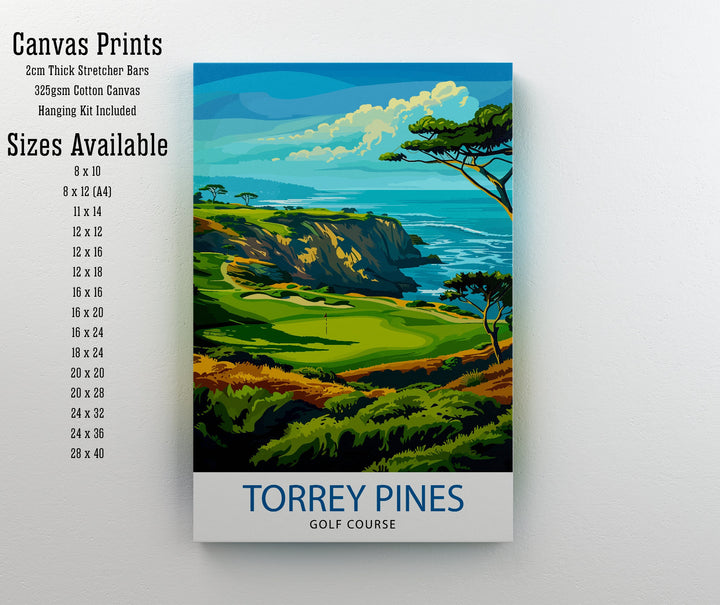 Torrey Pines Golf Course California Travel Poster