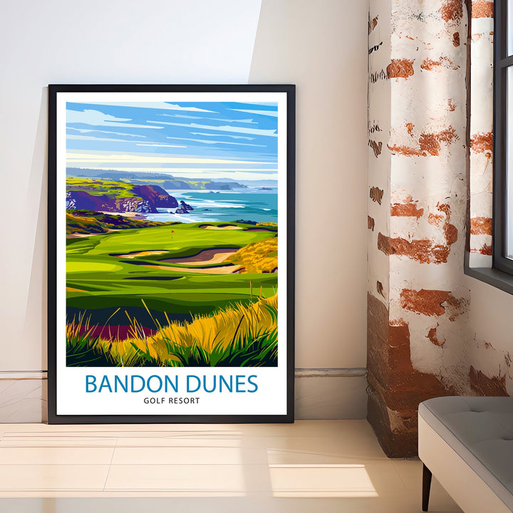 Bandon Dunes Golf Resort Oregon Travel Poster