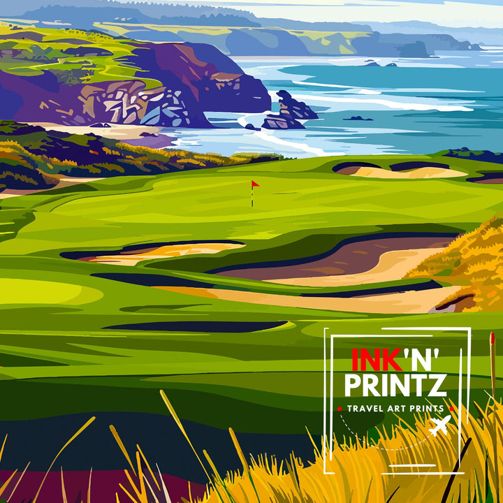 Bandon Dunes Golf Resort Oregon Travel Poster