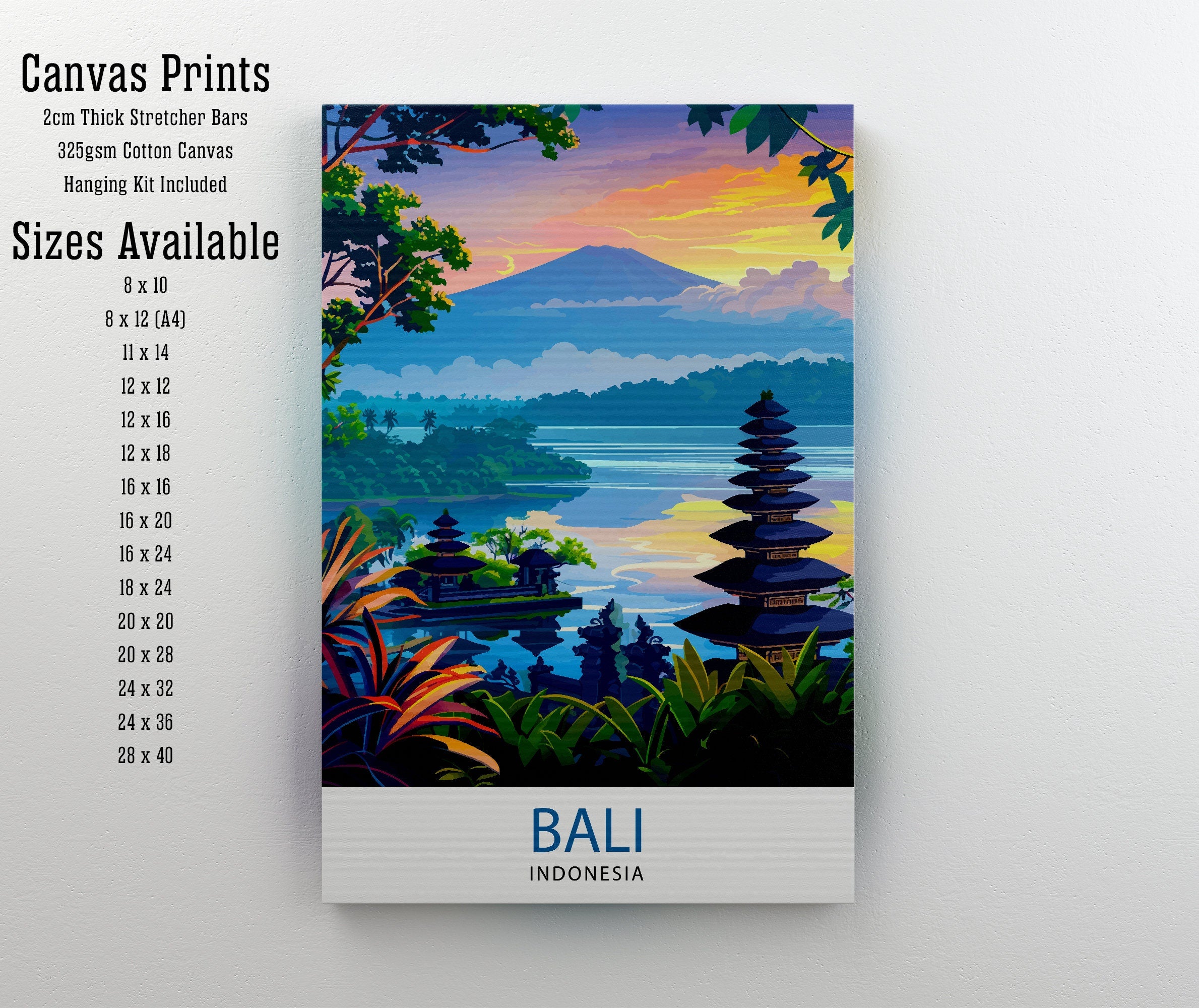 Bali Indonesia Travel Print Wall Decor Wall Art Bali Wall Hanging Home Décor Bali Gift Art Lovers Indonesia Art Lover Gift Print Art